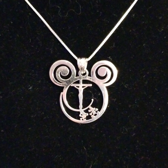 Jewelry - Sterling silver Cross with Disney
